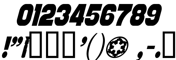 Distant Galaxy Condensed Italic Font OTHER CHARS
