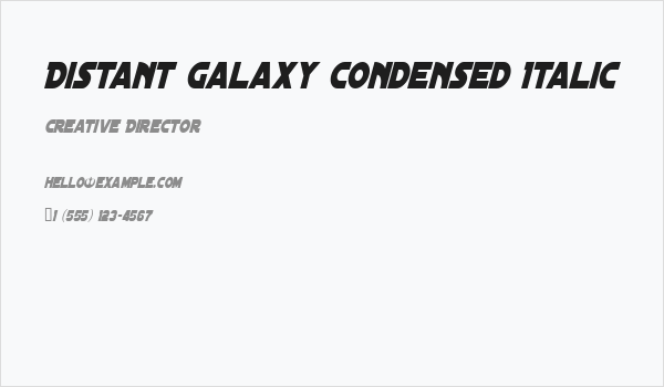 Distant Galaxy Condensed Italic Business Card