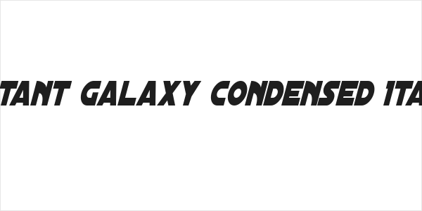 Distant Galaxy Condensed Italic Logo