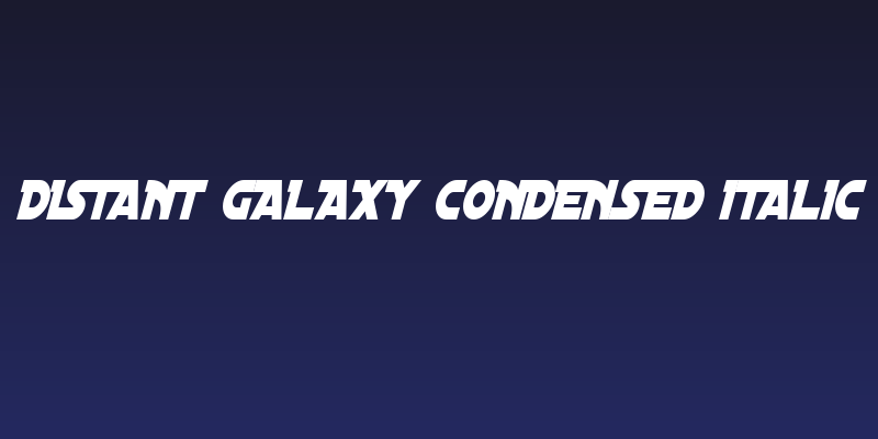 Distant Galaxy Condensed Italic Social Header