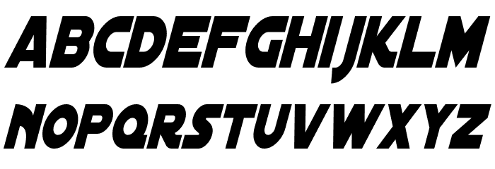 Distant Galaxy Condensed Italic Font LOWERCASE