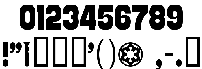 Distant Galaxy Condensed Font OTHER CHARS