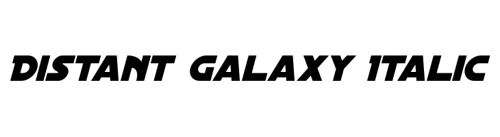 Distant Galaxy Italic Font