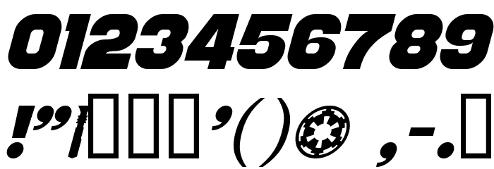 Distant Galaxy Italic フォント その他の文字