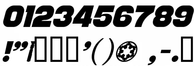 Distant Galaxy Italic Font OTHER CHARS