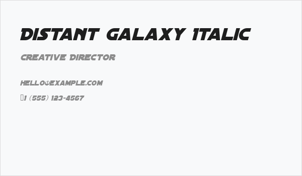Distant Galaxy Italic Business Card