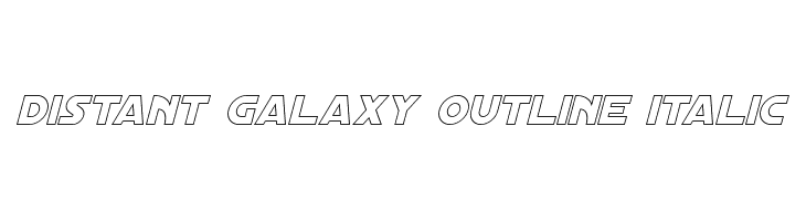 Distant Galaxy Outline Italic Шрифта