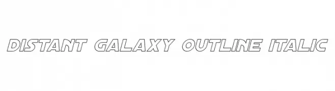 Distant Galaxy Outline Italic  Скачать бесплатные шрифты