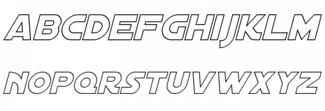 Distant Galaxy Outline Italic Fonte MAIÚSCULAS
