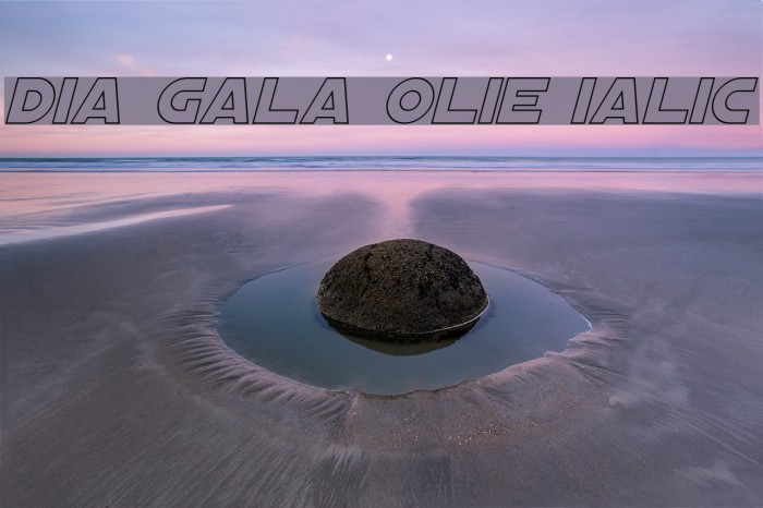 Distant Galaxy Outline Italic Font examples