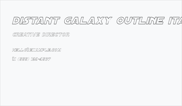 Distant Galaxy Outline Italic Business Card