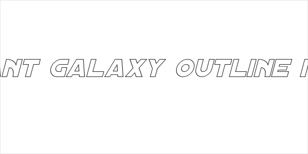 Distant Galaxy Outline Italic Logo