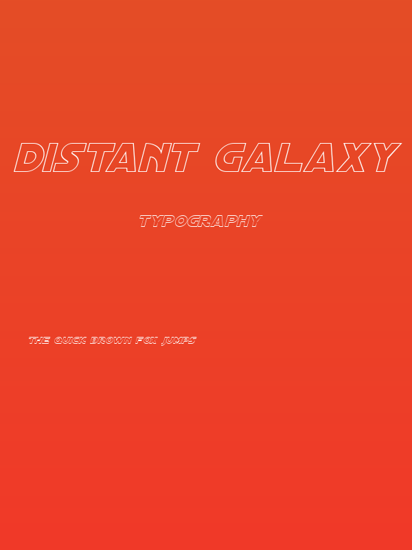 Distant Galaxy Outline Italic Poster