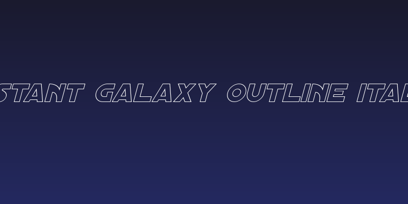Distant Galaxy Outline Italic Social Header