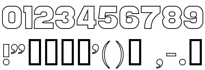 Distant Galaxy Outline Font OTHER CHARS