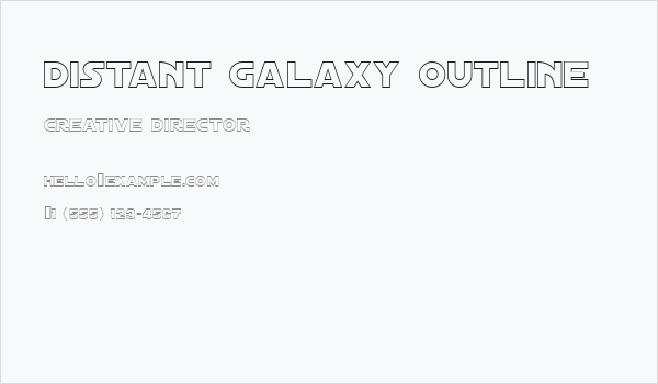 Distant Galaxy Outline Business Card