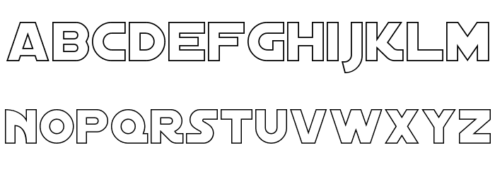 Distant Galaxy Outline Font LOWERCASE