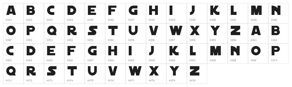 Distant Galaxy Solid Character Map