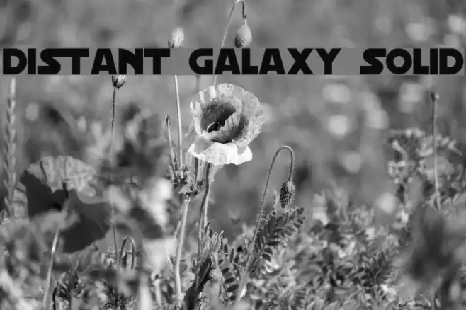 Distant Galaxy Solid Font examples