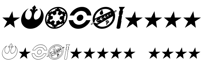 Distant Galaxy Symbols Italic Font OTHER CHARS