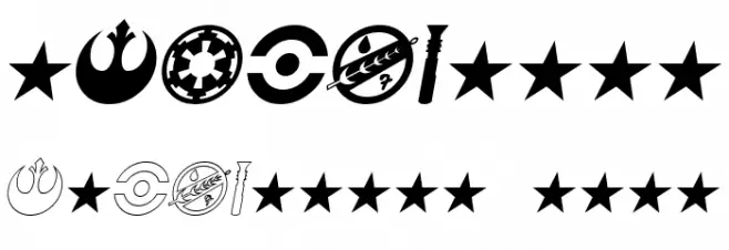 Distant Galaxy Symbols Italic Font OTHER CHARS