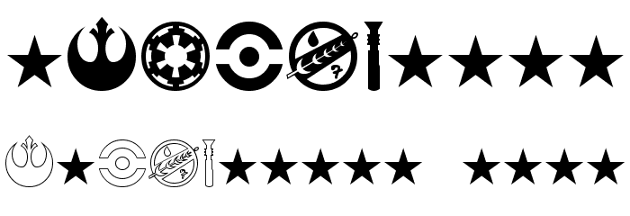Distant Galaxy Symbols Fonte OUTROS PERSONAGENS