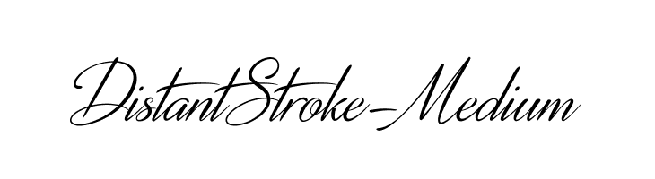 DistantStroke-Medium Font