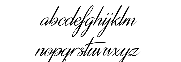 DistantStroke-Medium Font LOWERCASE