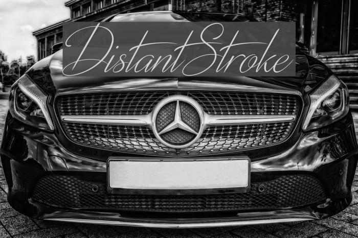 DistantStroke Font examples