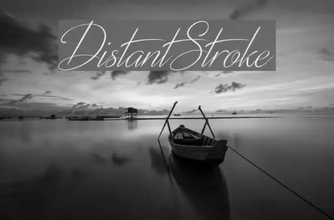 DistantStroke Font examples