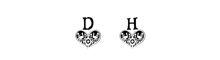 Distelfink Heart  Frei Schriftart Herunterladen