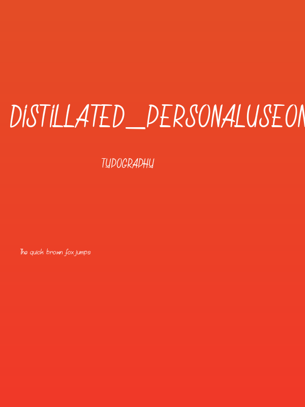 Distillated_PersonalUseOnly Poster