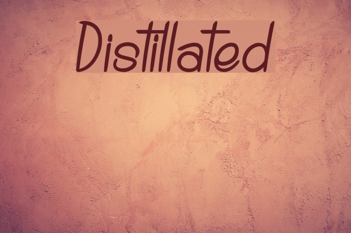 Distillated Font examples