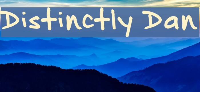Distinctly Dan Font examples