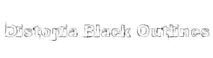 Distopia Black Outlines  baixar fontes gratis