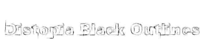 Distopia Black Outlines  baixar fontes gratis