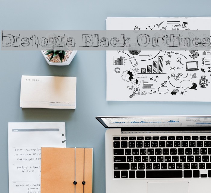 Distopia Black Outlines Example 2