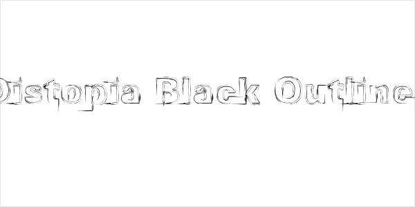 Distopia Black Outlines Logo