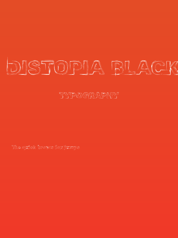 Distopia Black Outlines Poster