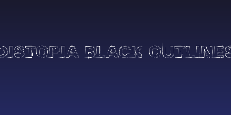 Distopia Black Outlines Social Header