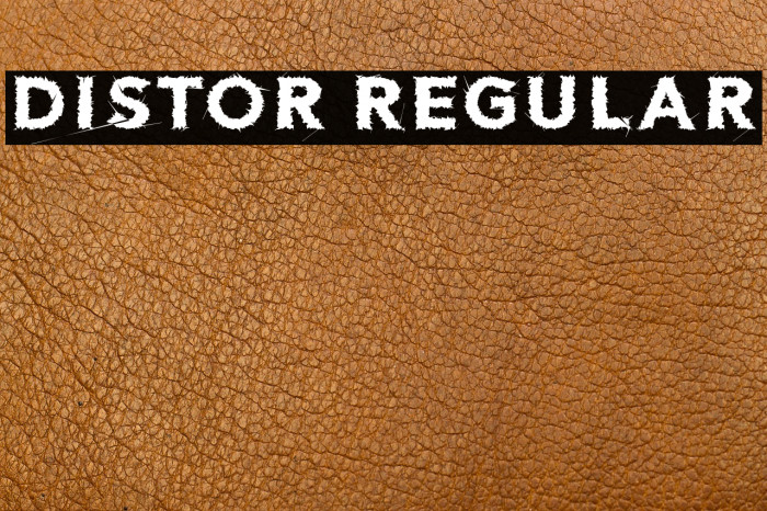 Distor Regular Font examples