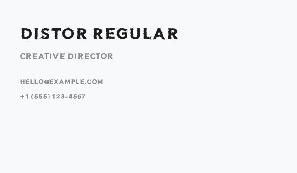 Distor Regular Business Card