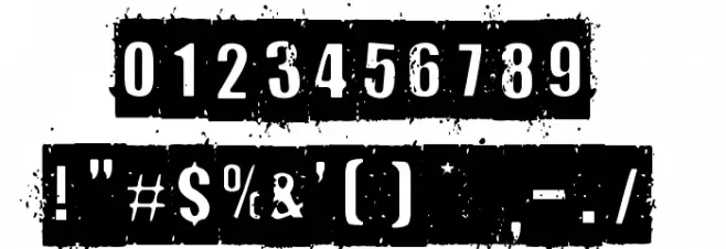 Distort You A Lesson Font OTHER CHARS