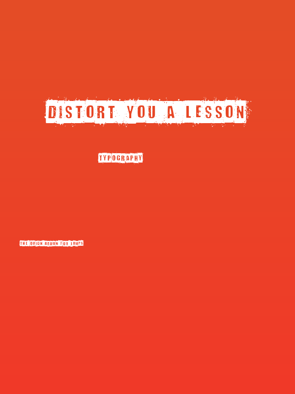 Distort You A Lesson Poster