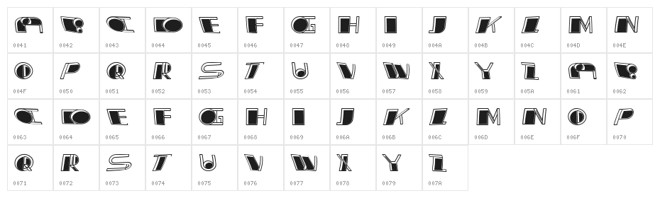 Distorted Normal Regular Character Map