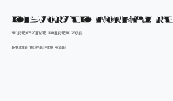 Distorted Normal Regular Business Card