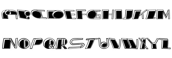 Distorted Normal Regular Font LOWERCASE