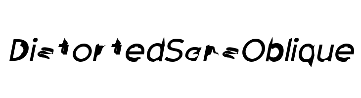 Distorted Sans Oblique  Frei Schriftart Herunterladen