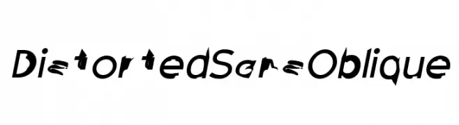 Distorted Sans Oblique  フリーフォントのダウンロード