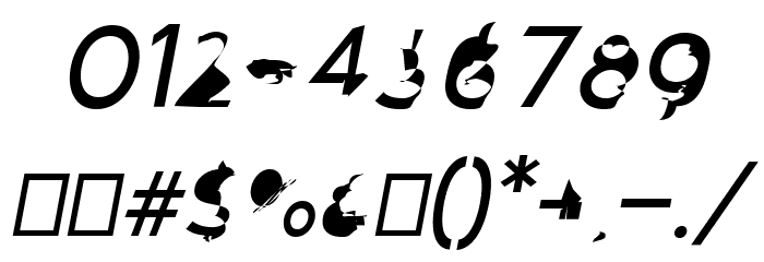 Distorted Sans Oblique Fuentes OTROS CHARS